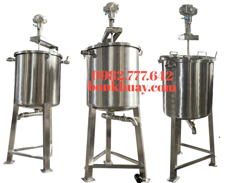 bồn khuấy hóa chất motor khí nén an toàn chống cháy nổ, thiết bị khuấy trộn công nghiệp dung môi sơn hóa chất hiệu quả