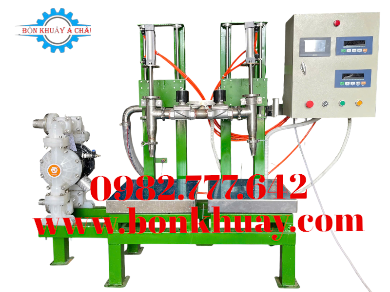 Máy cân chiết sơn 2 vòi tự động 