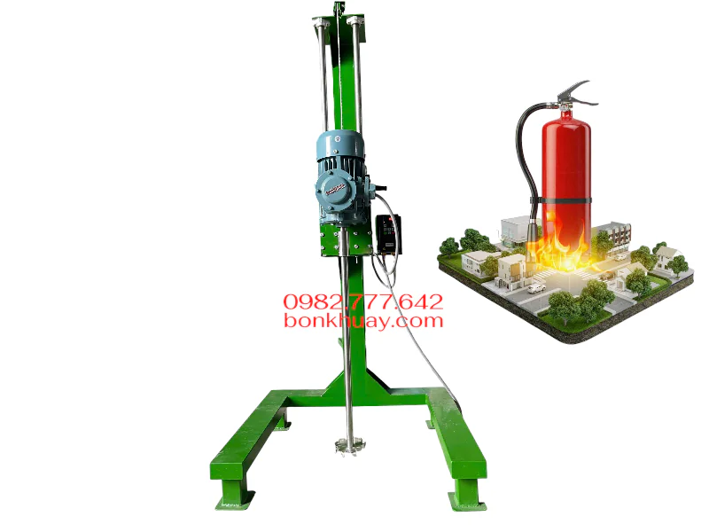 M&aacute;y khuấy chống ch&aacute;y nổ n&acirc;ng hạ quay tay