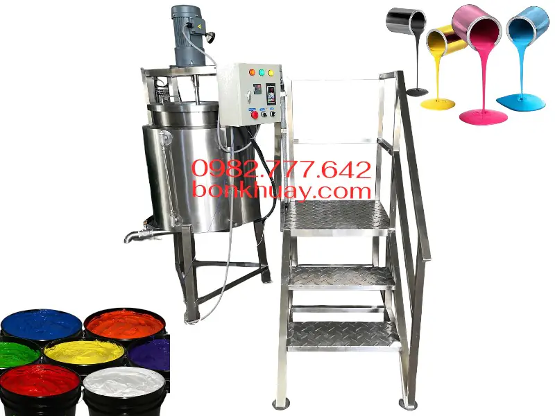 M&aacute;y khuấy mực in kết hợp s&agrave;n thao t&aacute;c 